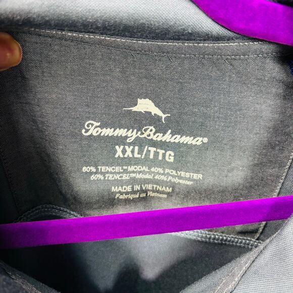 Tommy Bahama‎ Men's Kohala Peak Quarter-Zip Sweater, Gray, XXL 0302 - Picture 7 of 8